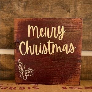 Rustic Merry Christmas Wooden Sign